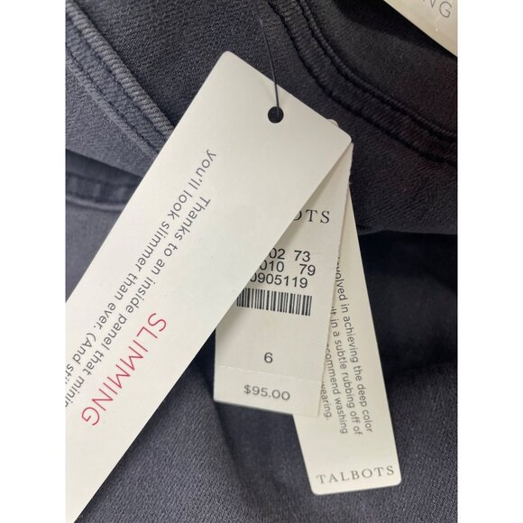 Talbots Womens Gray Mid-Rise Stretch Denim Jeggings Sz 6 - New - Picture 10 of 11